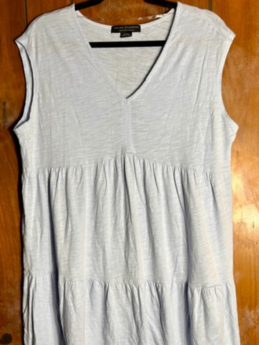 Social Standard by Sanctuary Blue Coastal V-Neck Sleeveless Tiered Dress Sz XL
